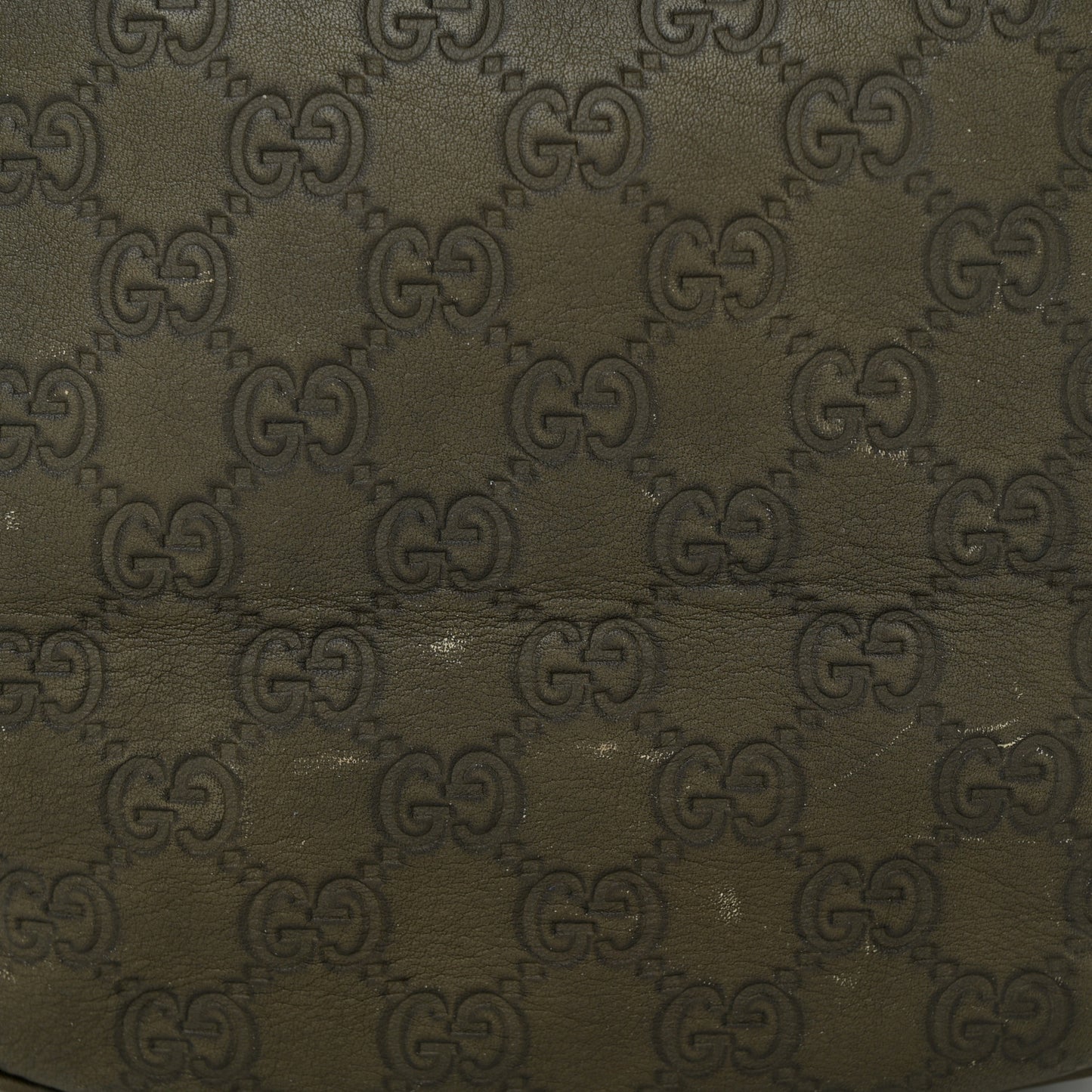 Guccissima Medium GG Twins Hobo Olive Green