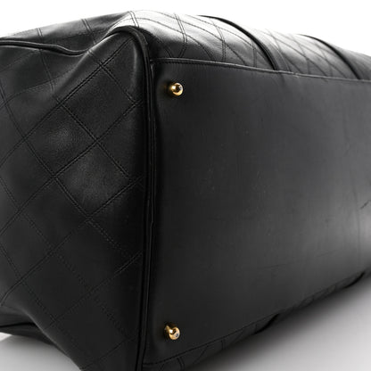 Chanel Calfskin Stitched Duffle Bag Black 8 of 9