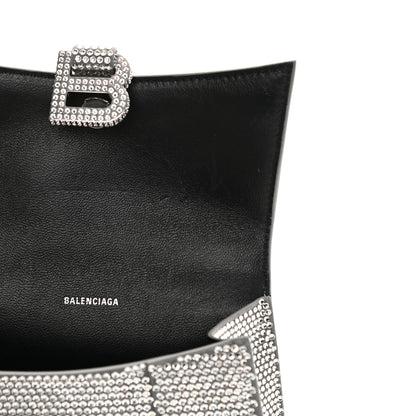 Balenciaga Strass Suede Hourglass Top Handle Bag XS Smoke Grey Crystal 13 of 13