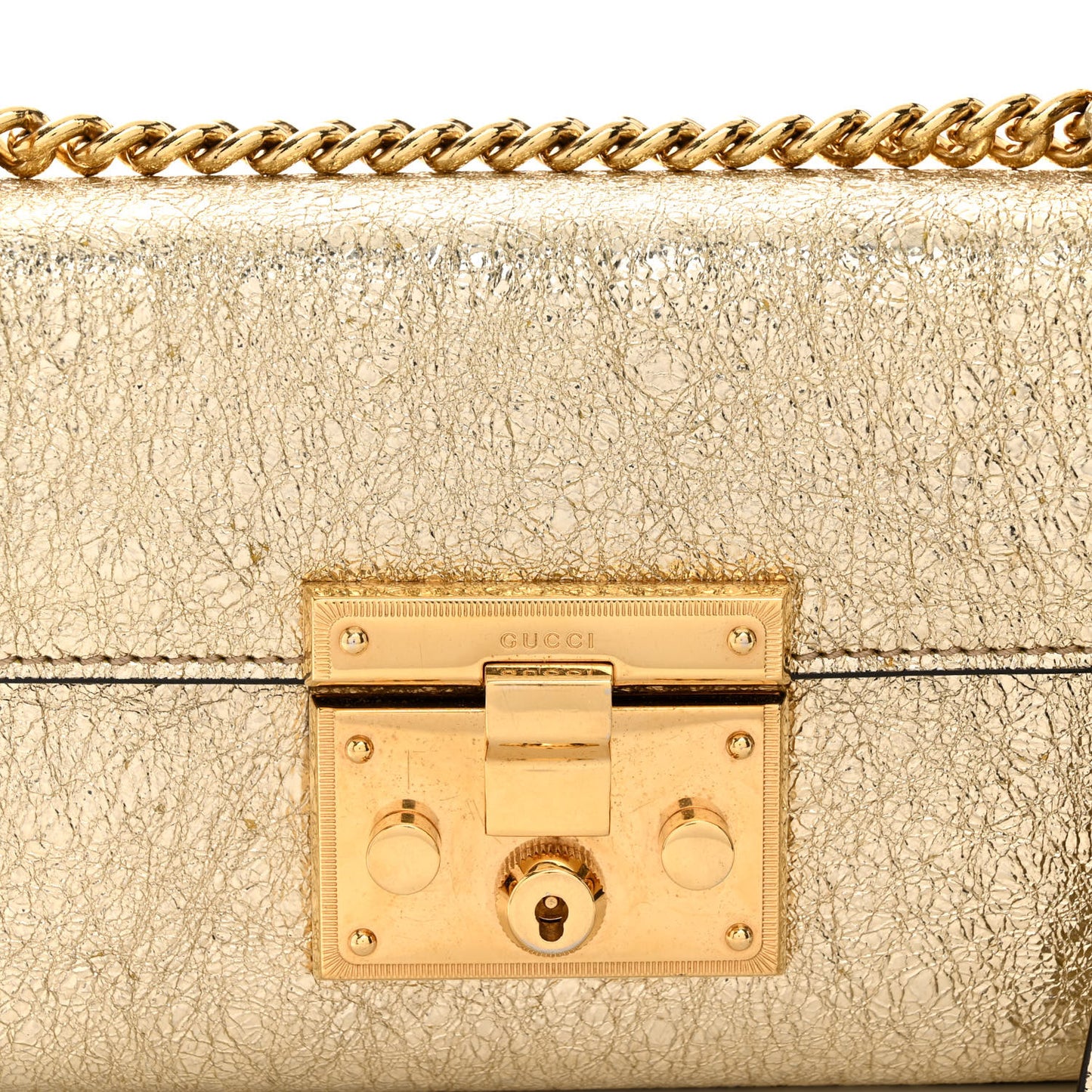 Galassia Small Padlock Shoulder Bag Platino