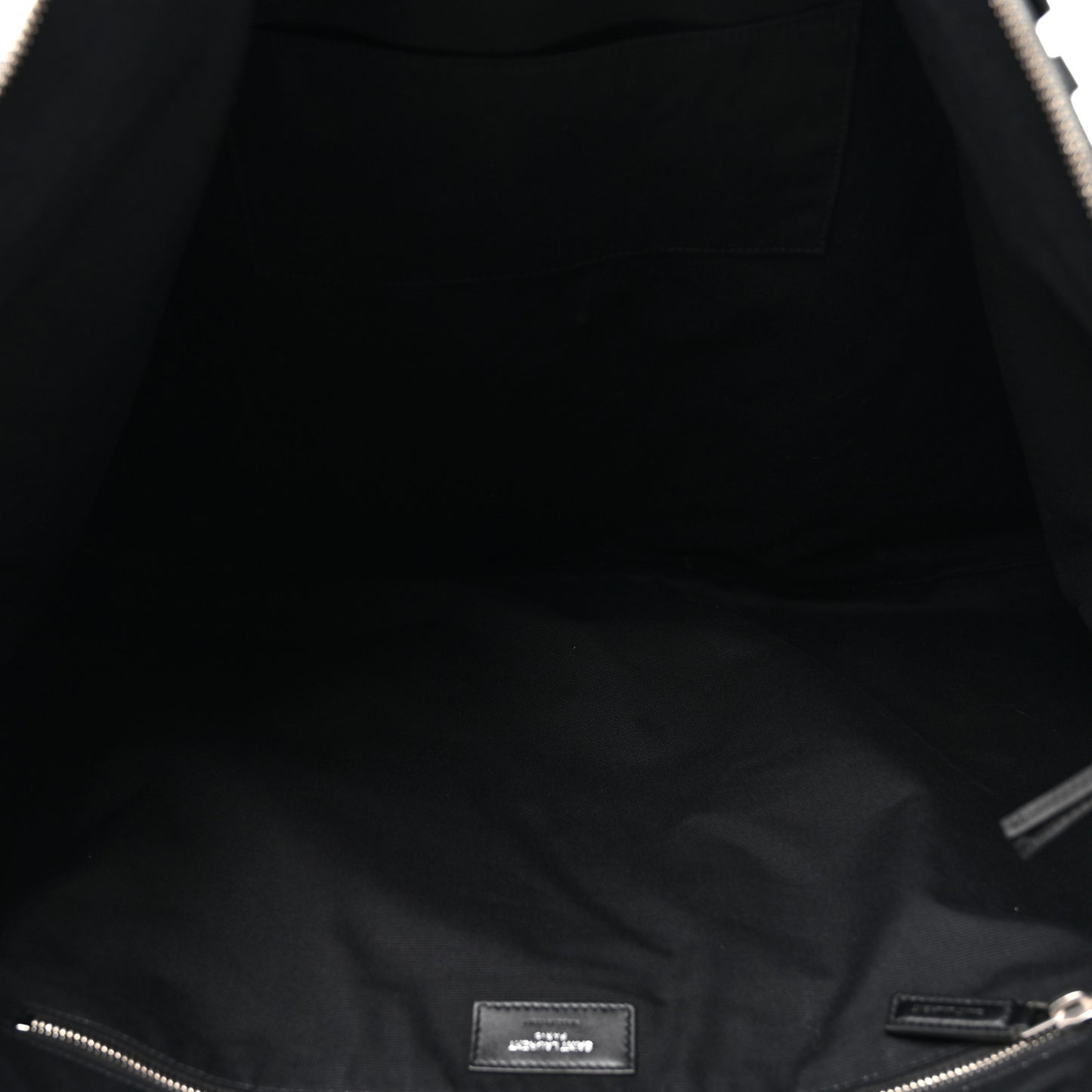 Canvas Calfskin Embossed Large Convertible ID Bag Black