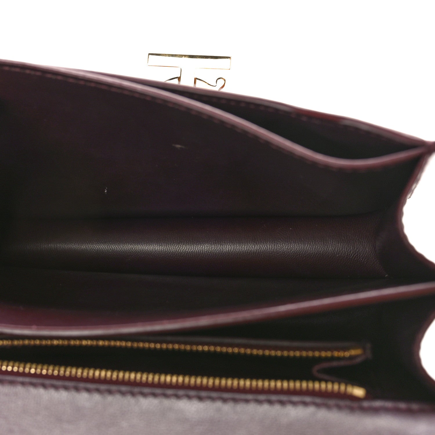 Burberry Calfskin Monogram Embossed Small TB Chain Bag Oxblood 5 of 9