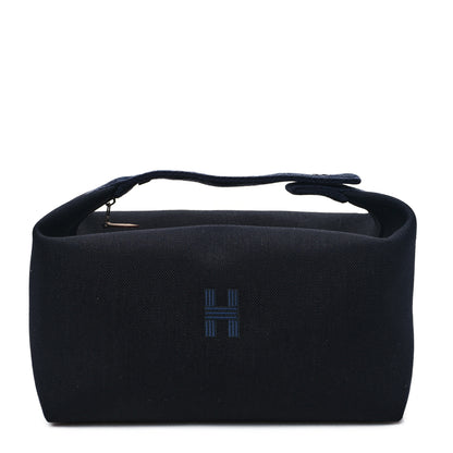 Hermes Canvas Large Bride-A-Brac Pouch Bleu Nuit 1 of 10