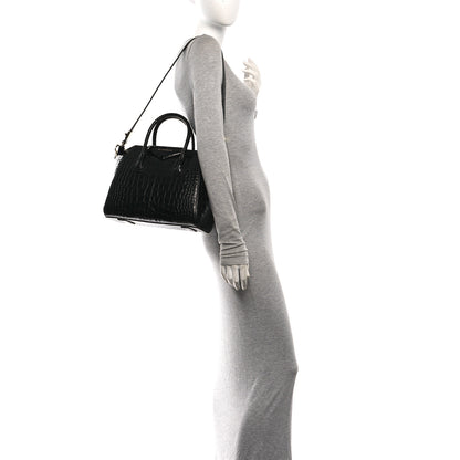 Givenchy Calfskin Crocodile Embossed Small Antigona Black 2 of 10