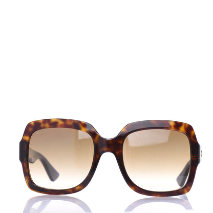 Gucci Oversize Square Web GG 0036S Sunglasses Tortoise 2 of 7