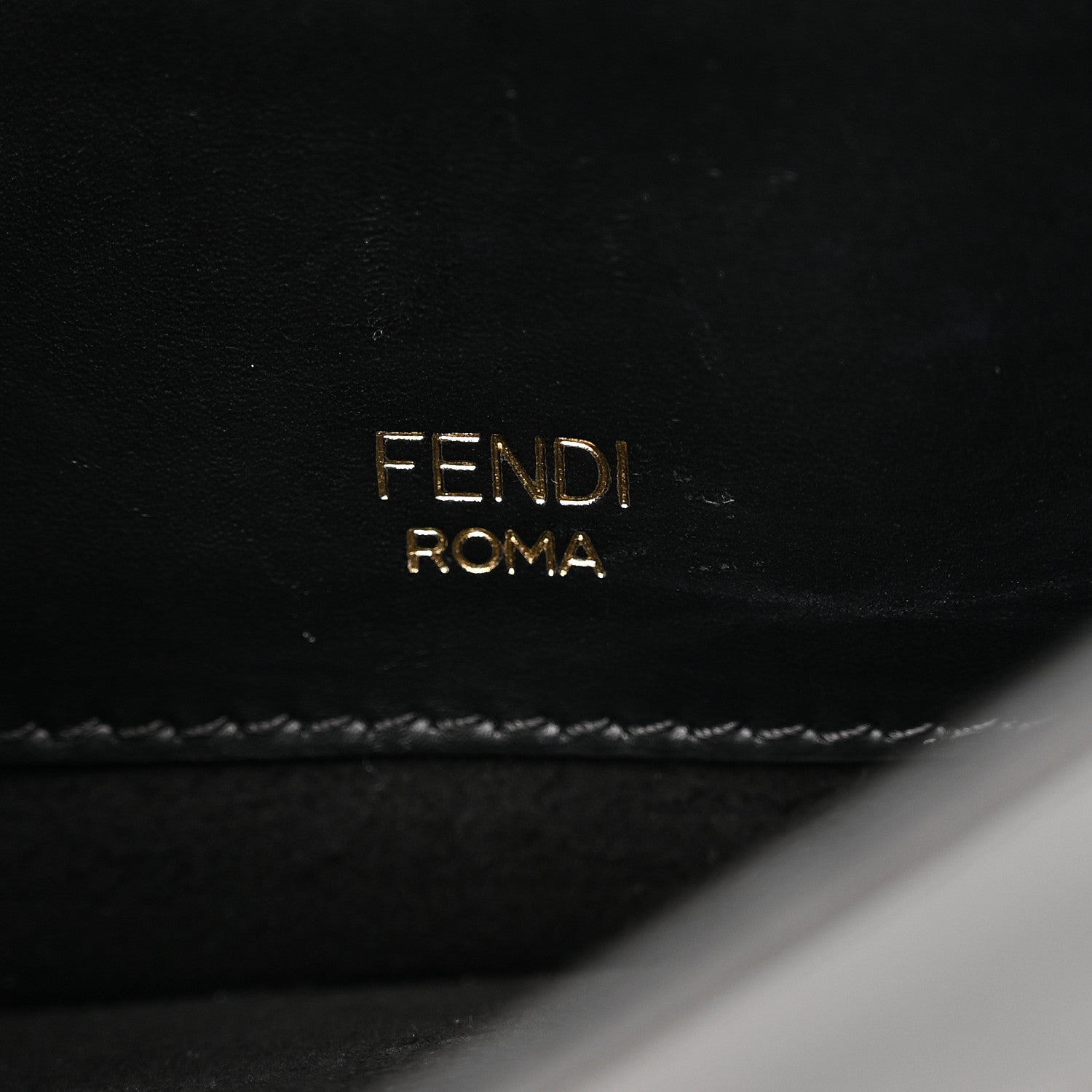 Fendi Vitello King Mini Flat Baguette Black 8 of 12