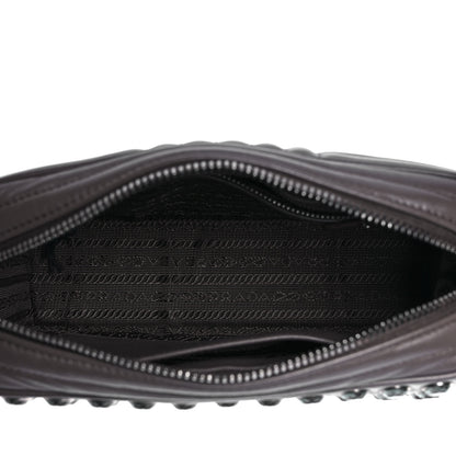 Prada Soft Calfskin Crystal Impunture Camera Bag Bambu 4 of 7