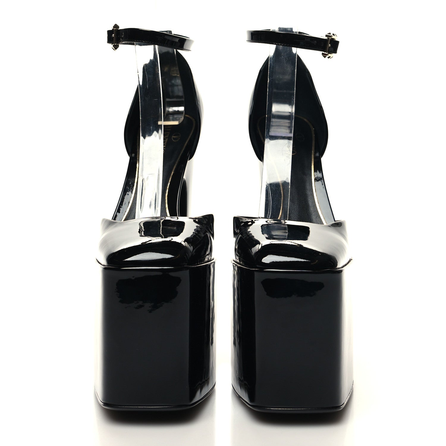 Valentino Garavani Patent DiscoBox 80/180mm Platform Pumps 37 Black 2 of 9