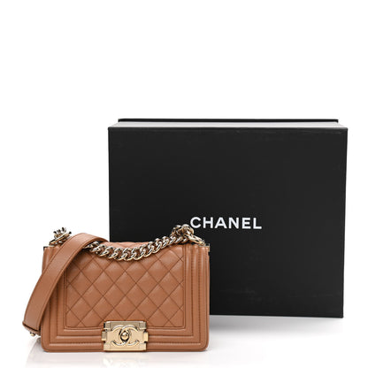 Chanel Caviar Quilted Small Boy Flap Brown 11 of 11