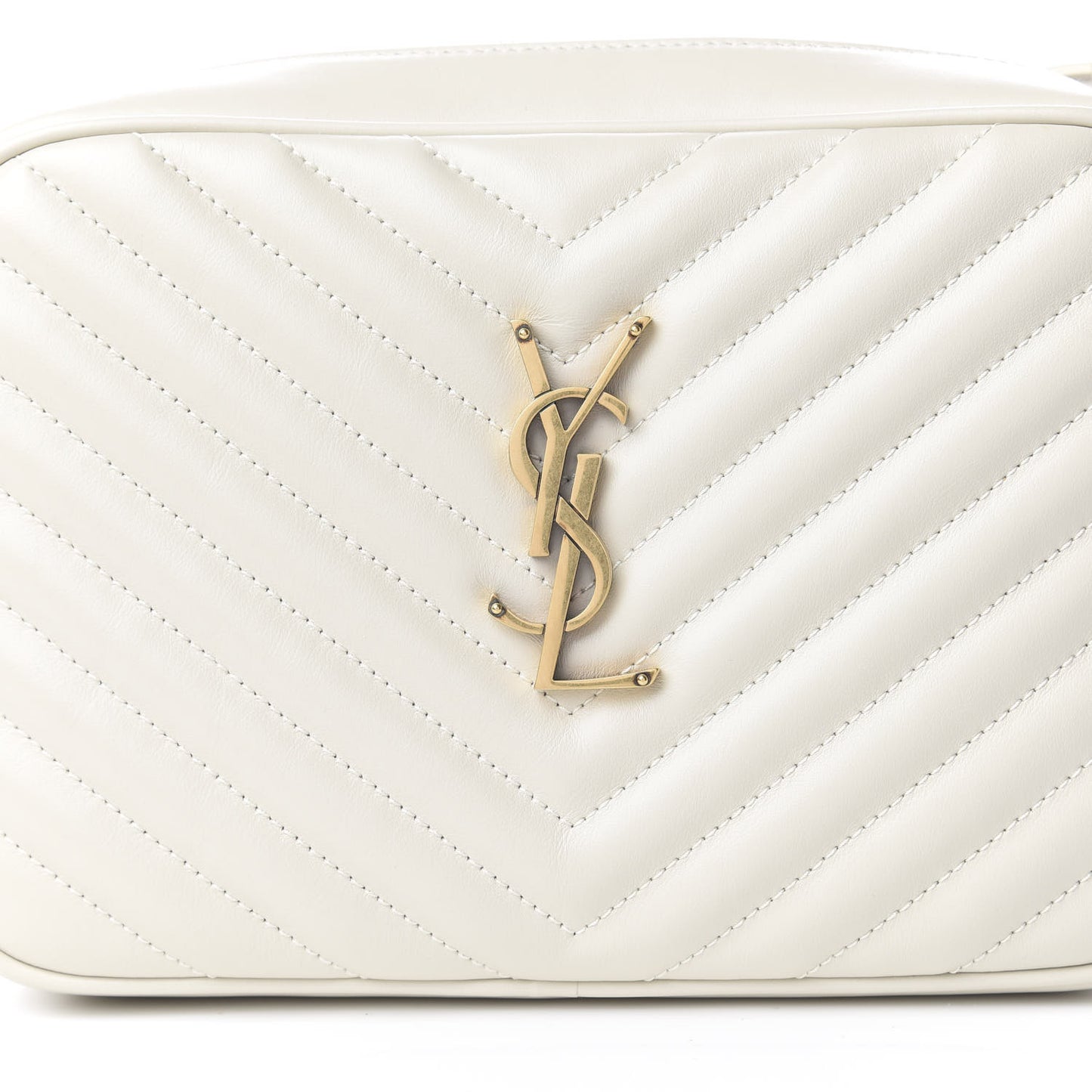 Calfskin Matelasse Monogram Lou Camera Bag Crema Soft