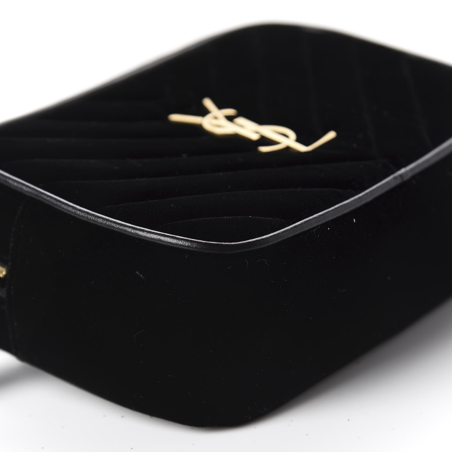 Saint Laurent Velour Matelasse Monogram Lou Belt Bag Black 5 of 9
