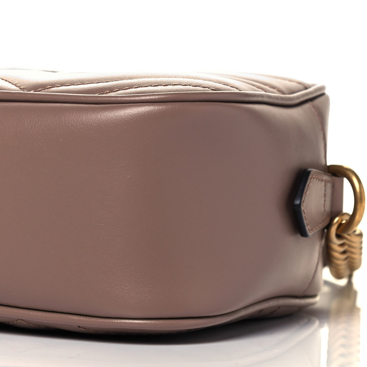 Gucci Calfskin Matelasse Small GG Marmont Chain Shoulder Bag Porcelain Rose 9 of 9