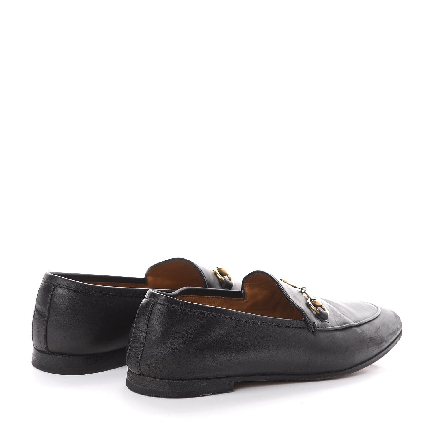 Gucci Calfskin Womens Jordaan Loafers 38 Black 4 of 8