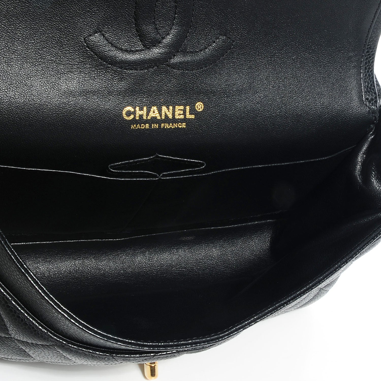 Chanel Caviar Quilted Medium Double Flap Black 7 of 8
