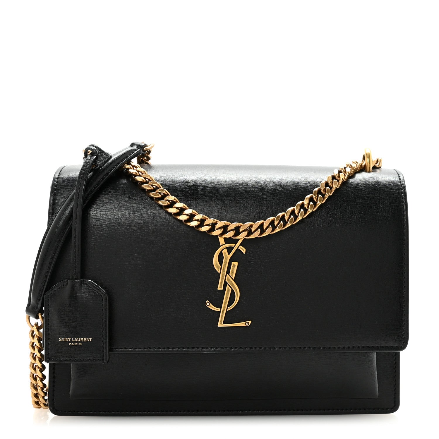 Saint Laurent Calfskin Medium Monogram Sunset Black 1 of 9