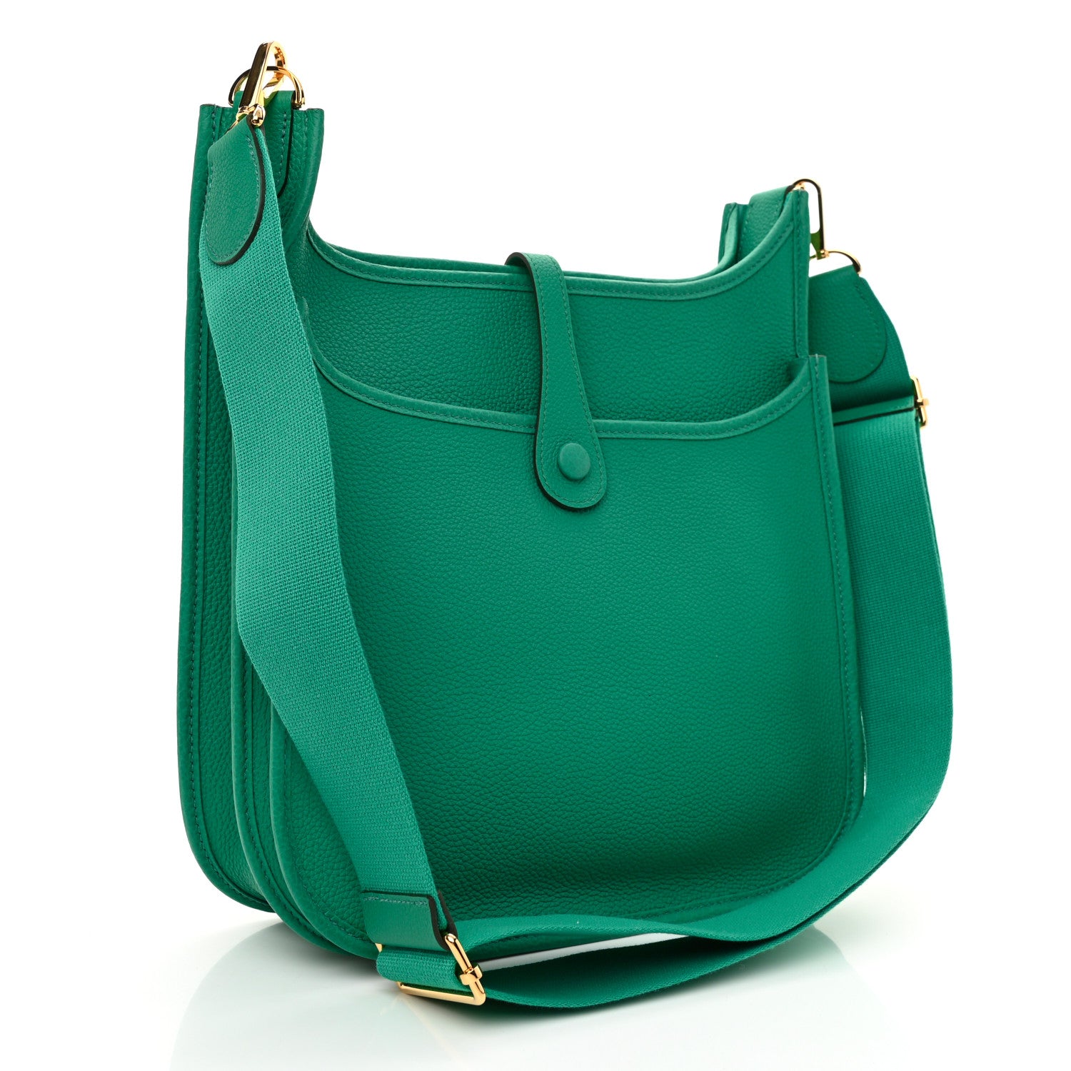 Hermes Taurillon Clemence Evelyne III PM Vert Jade 2 of 10