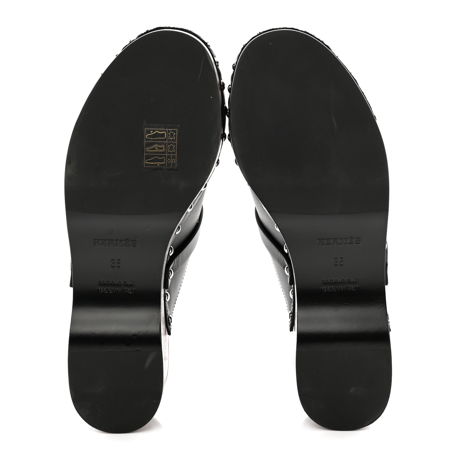 Hermes Calfskin Carlotta Mules 35 Black 5 of 11