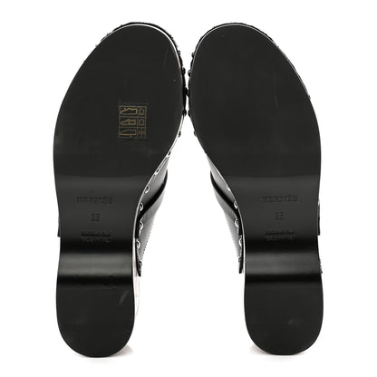 Hermes Calfskin Carlotta Mules 35 Black 5 of 11