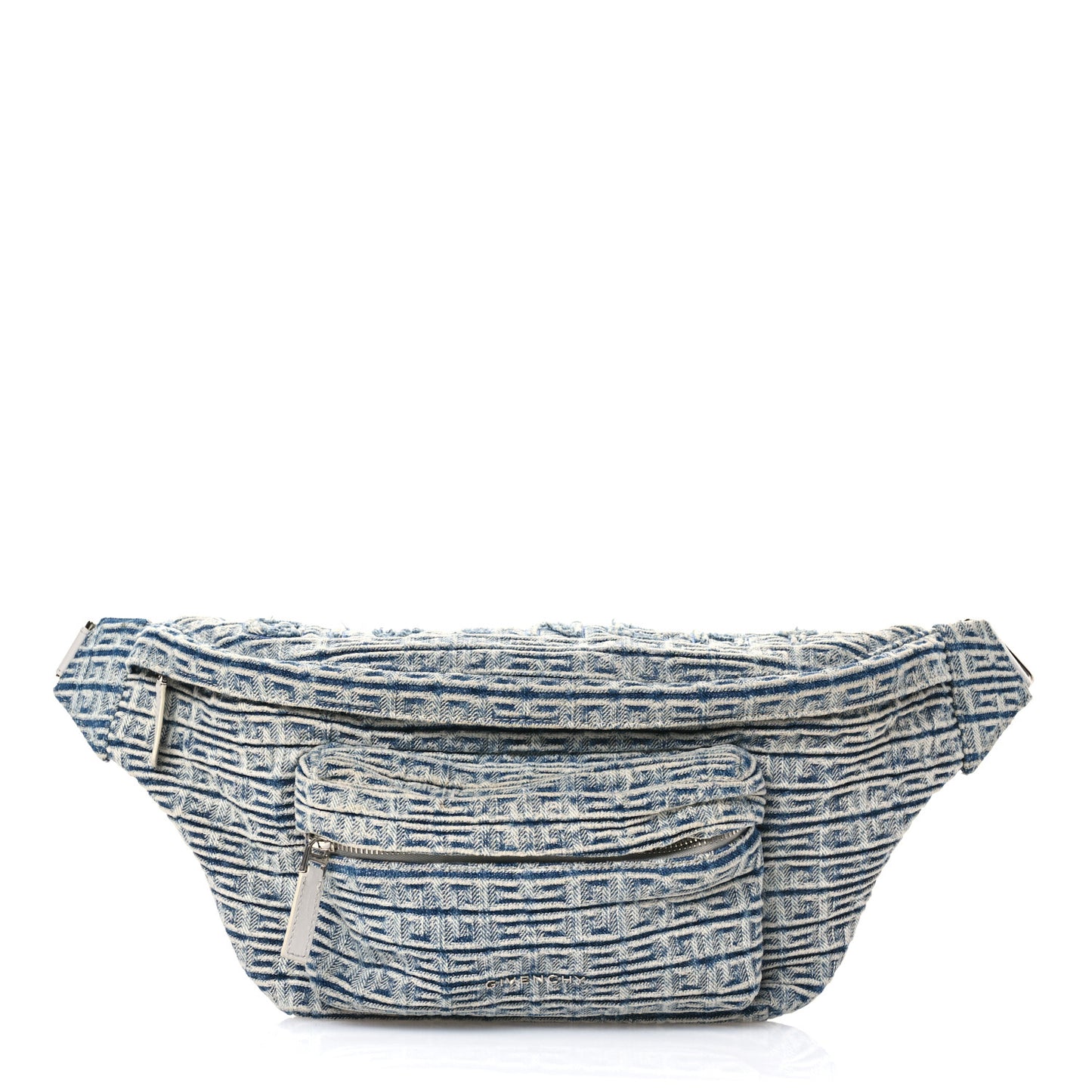 Denim Logo 4G Print Belt Bag Light Blue
