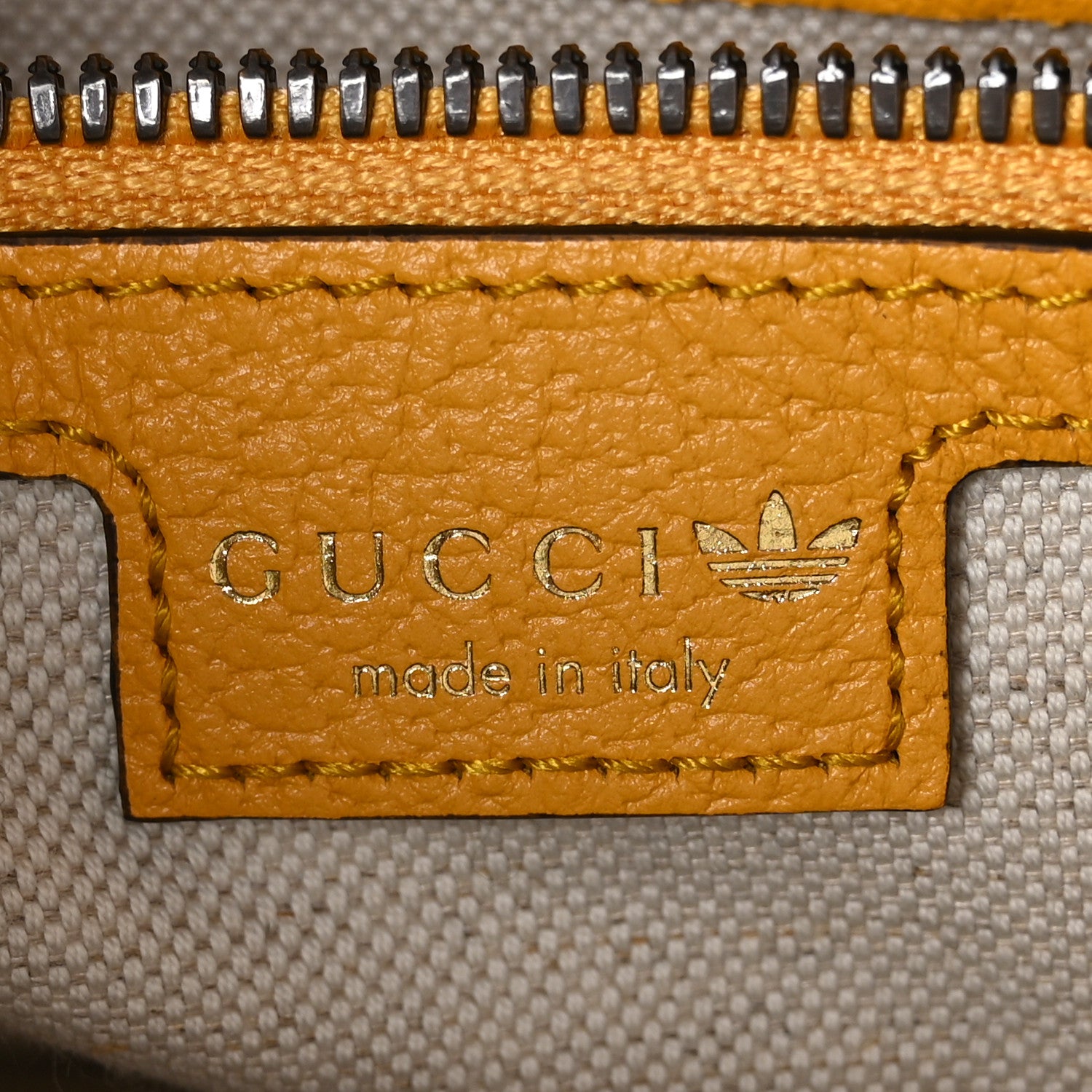 Gucci X ADIDAS Textured Dollar Calfskin Jumbo GG Textured Web Trefoil Logo Small Messenger Bag Crop Black 6 of 10