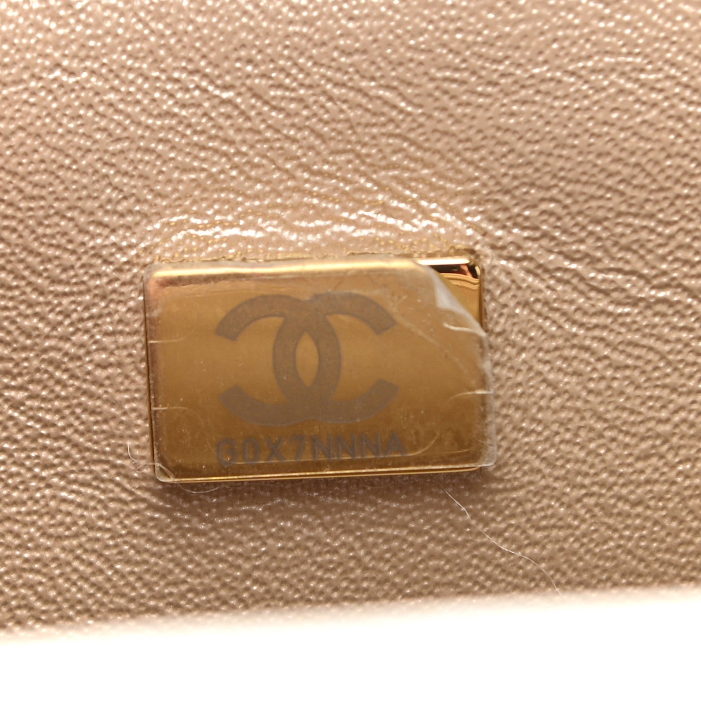 Metallic Goatskin Quilted Mini Rectangular Flap Gold