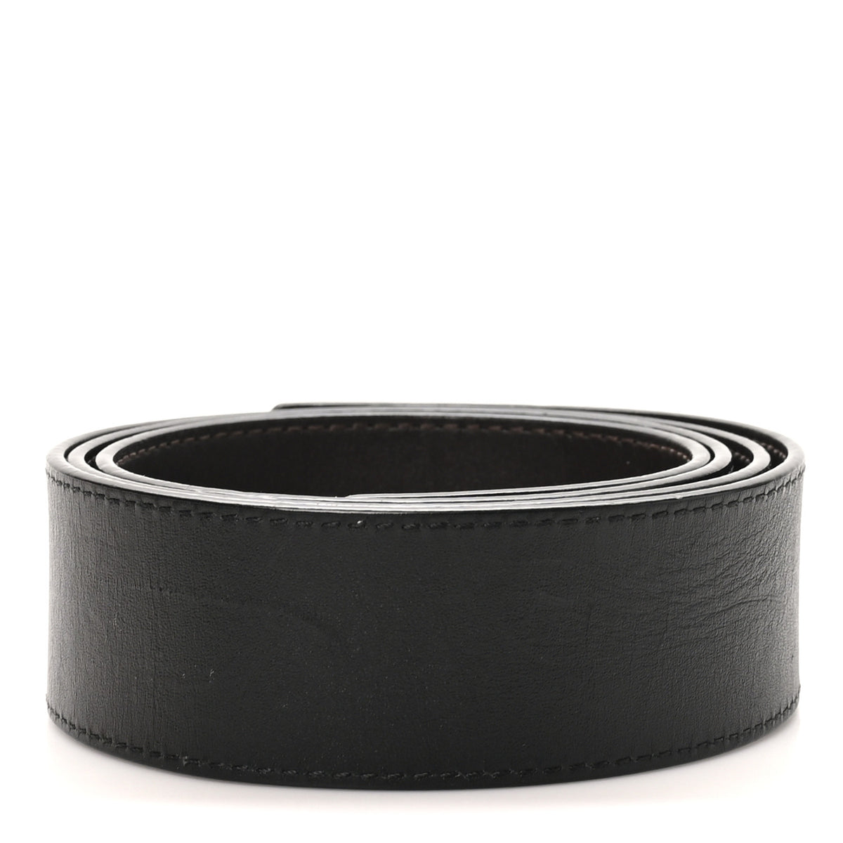 Calfskin 40mm LV Initiales Reversible Belt 100 40 Black Dark Brown