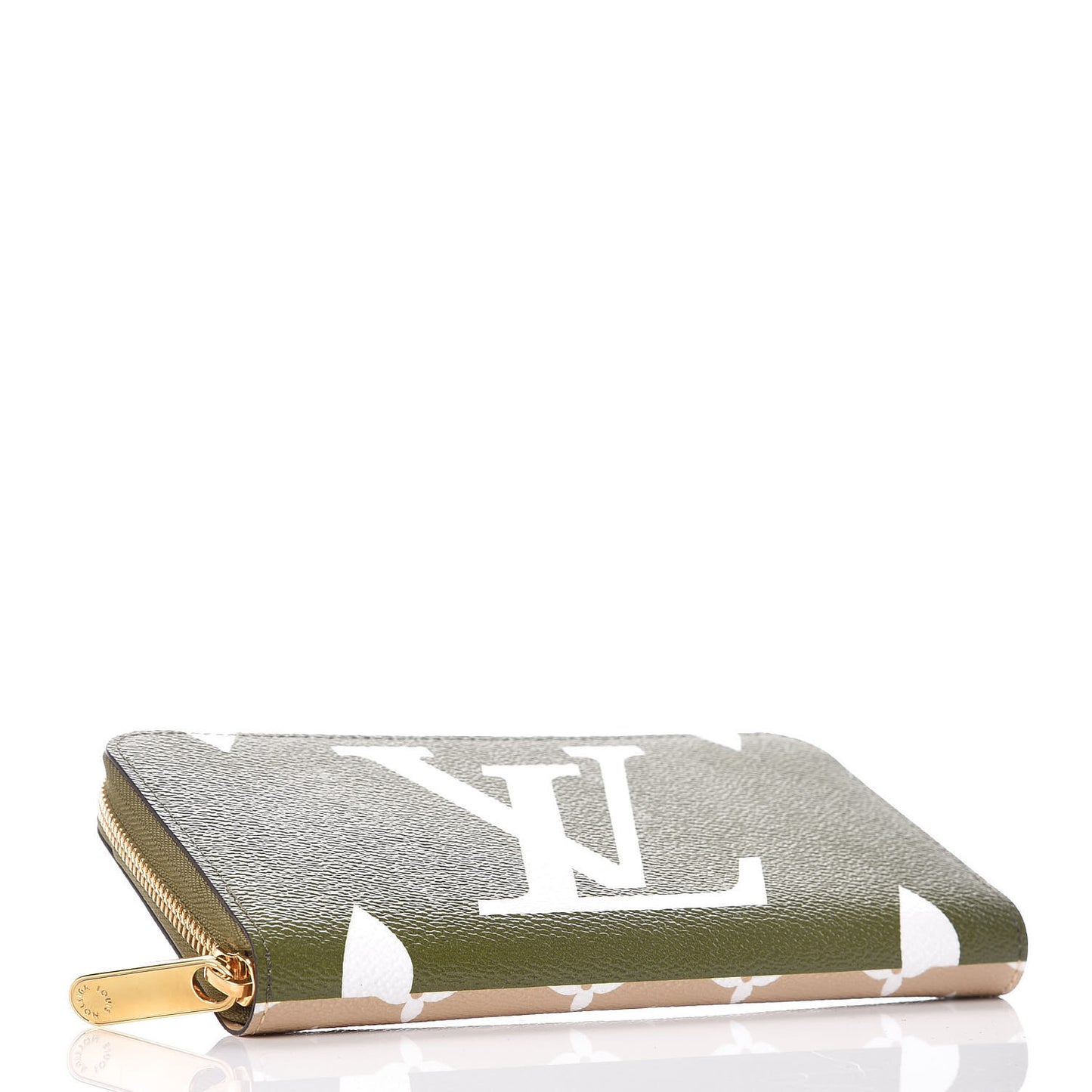 Monogram Giant Zippy Wallet Kaki White