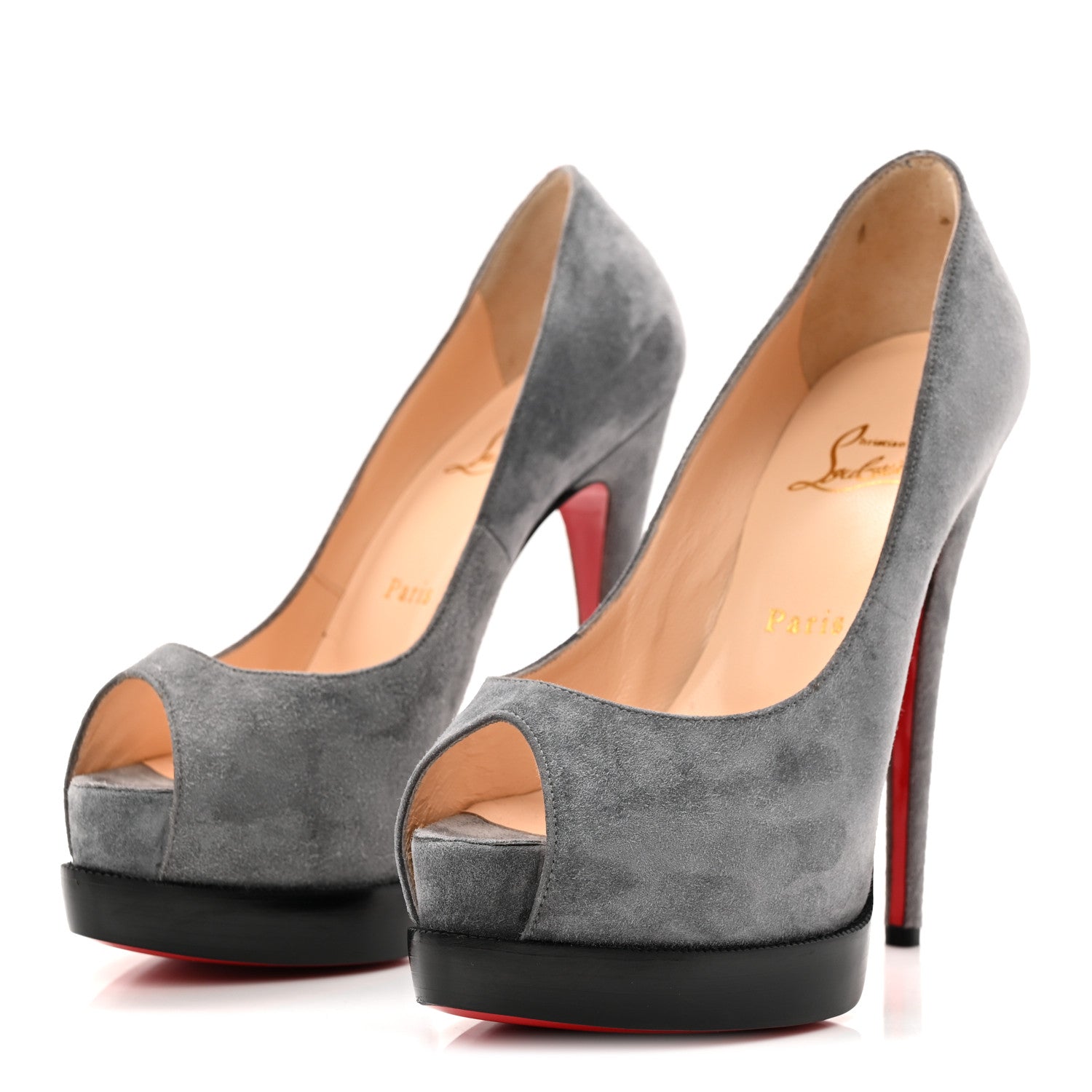 Christian Louboutin Suede Palais Royal Trepointe 140 Pumps 37.5