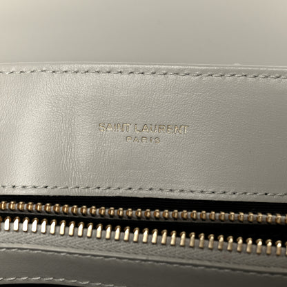 Saint Laurent Calfskin Y Quilted Monogram Small Loulou Chain Satchel Blanc Vintage 6 of 11