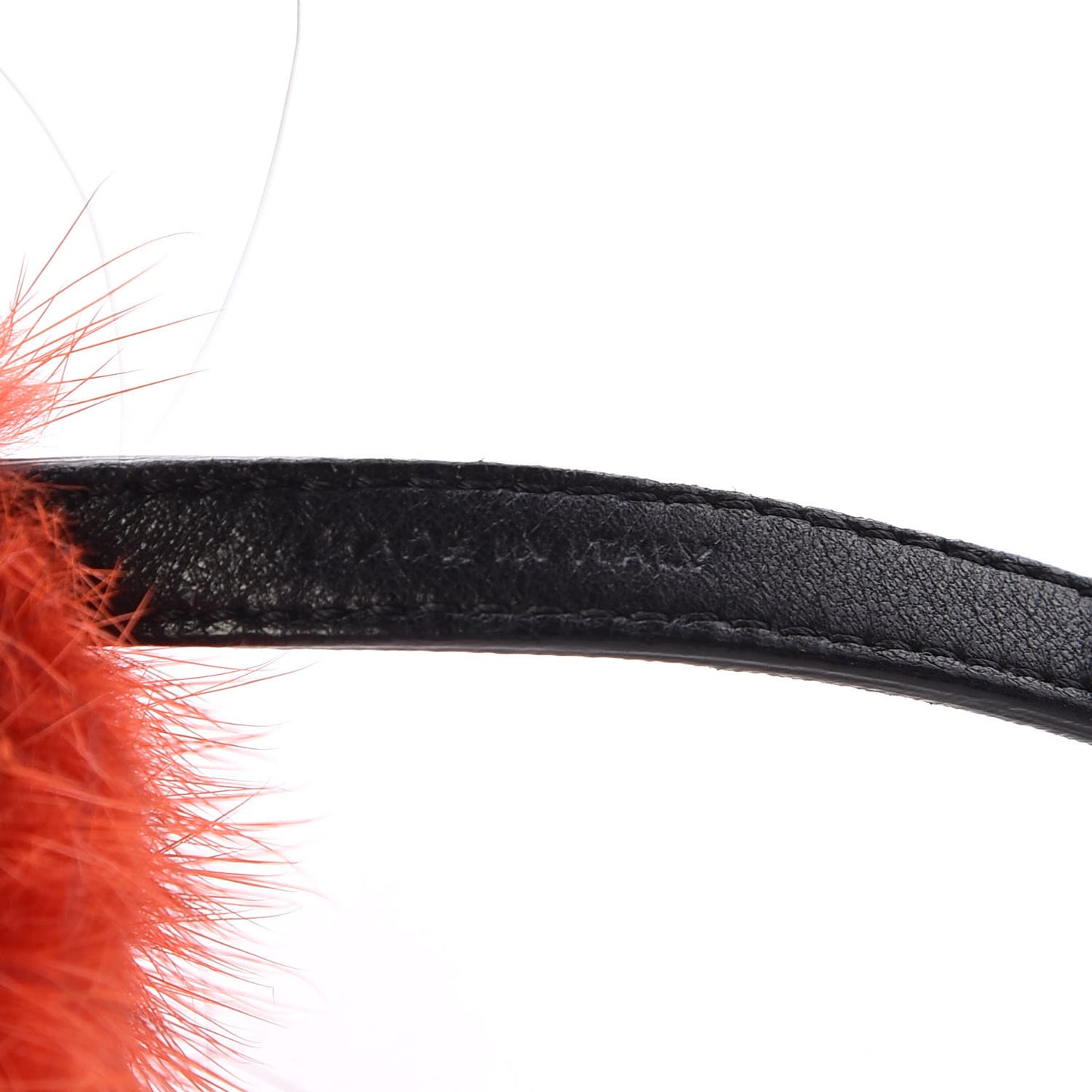 Mink Goat Fur QuTweet Funkyfur Bag Bug Charm Red