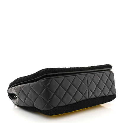 Chanel Shearling Lambskin Jumbo Chanel 100% Flap Black 4 of 10