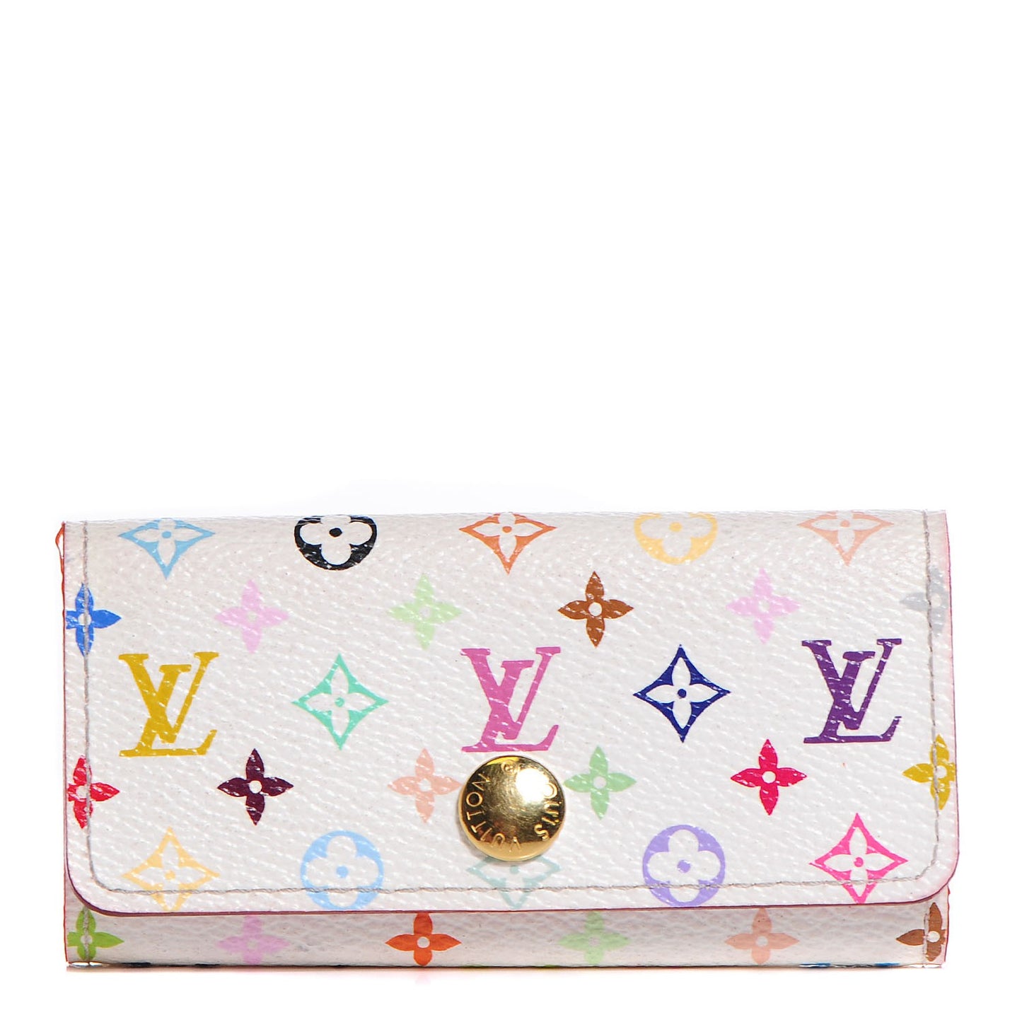 Monogram Multicolor Multicles 4 Key Holder White Litchi