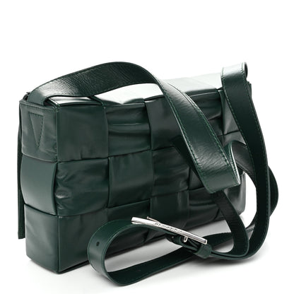 Bottega Veneta Paper Calfskin Maxi Intreccio Small Cassette Crossbody Bag Raintree 3 of 9
