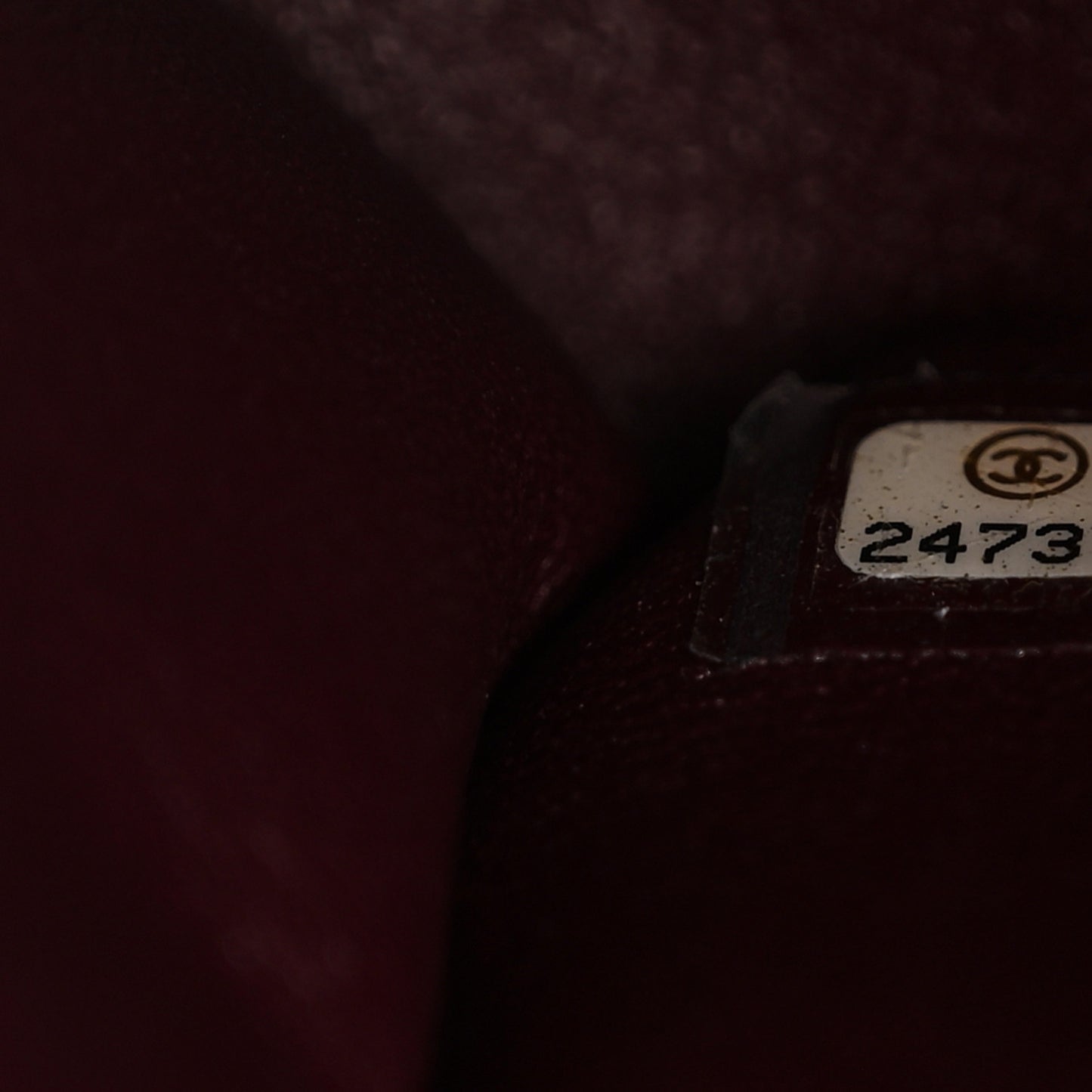 Caviar Lizard Embossed Quilted Small Coco Handle Flap Burgundy