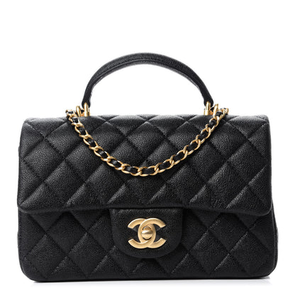 Chanel Caviar Quilted Mini Top Handle Rectangular Flap Black 1 of 11