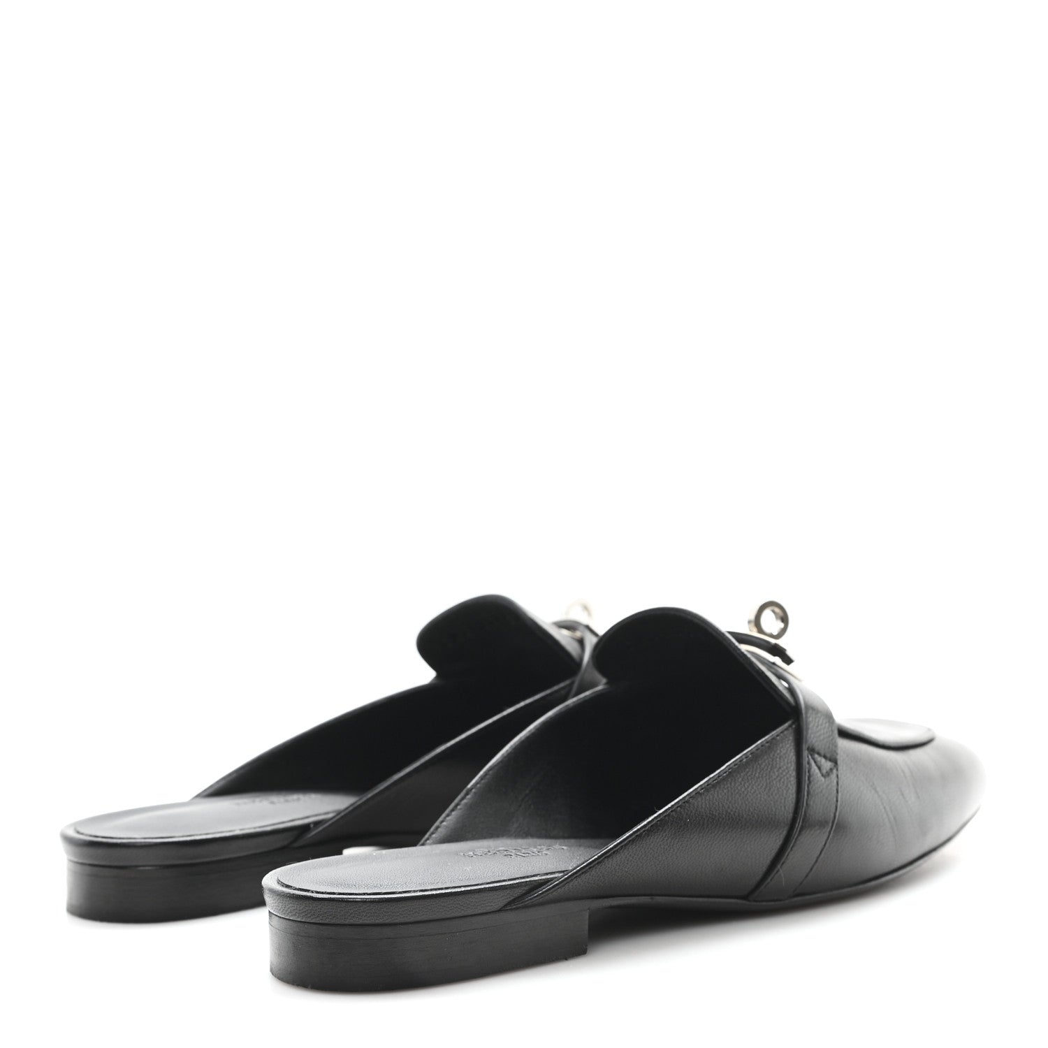 Hermes Goatskin Oz Mules 37 Black 5 of 9