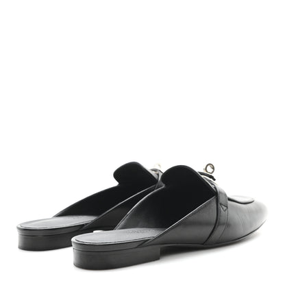 Hermes Goatskin Oz Mules 37 Black 5 of 9