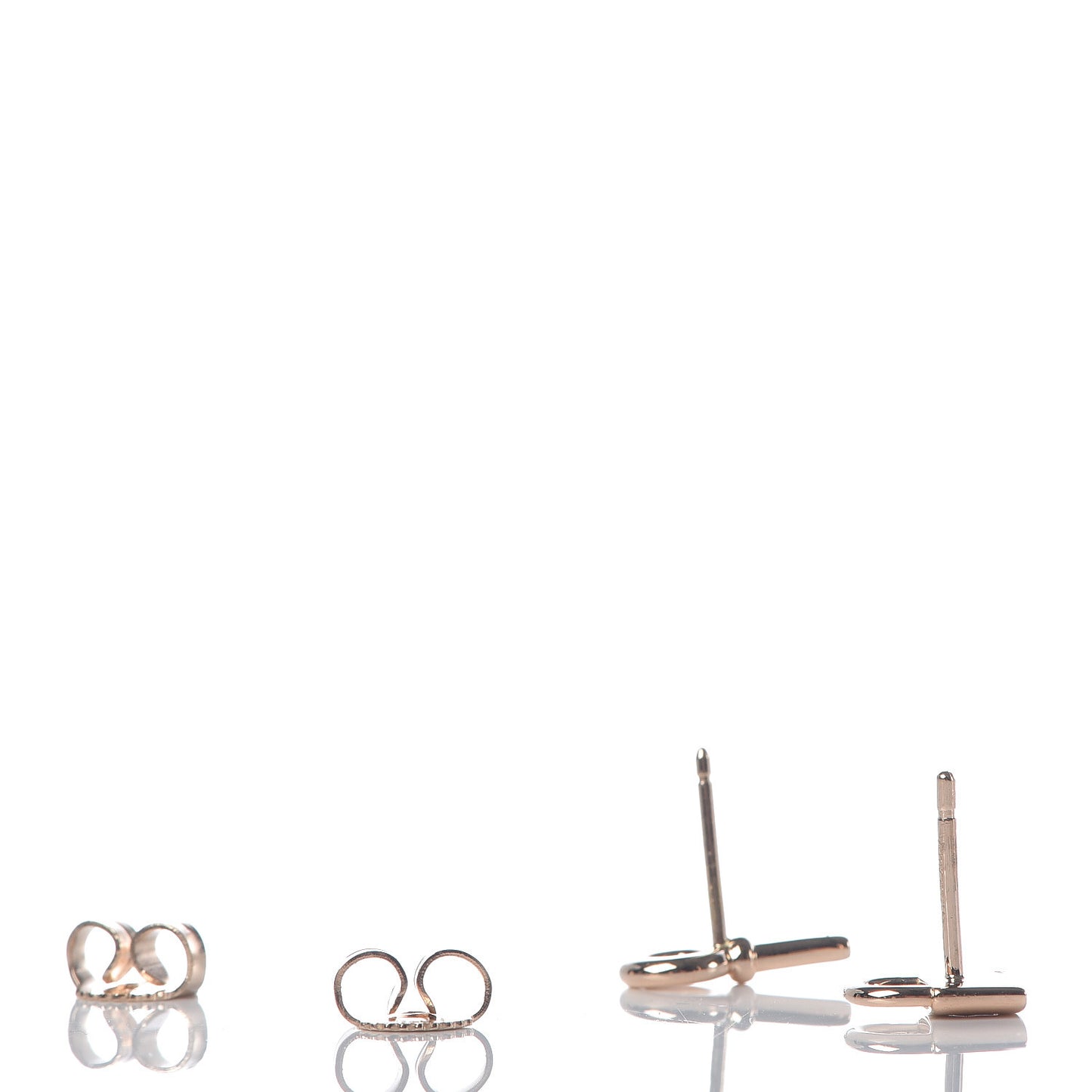 18K Rose Gold Mini Key and Lock Earrings