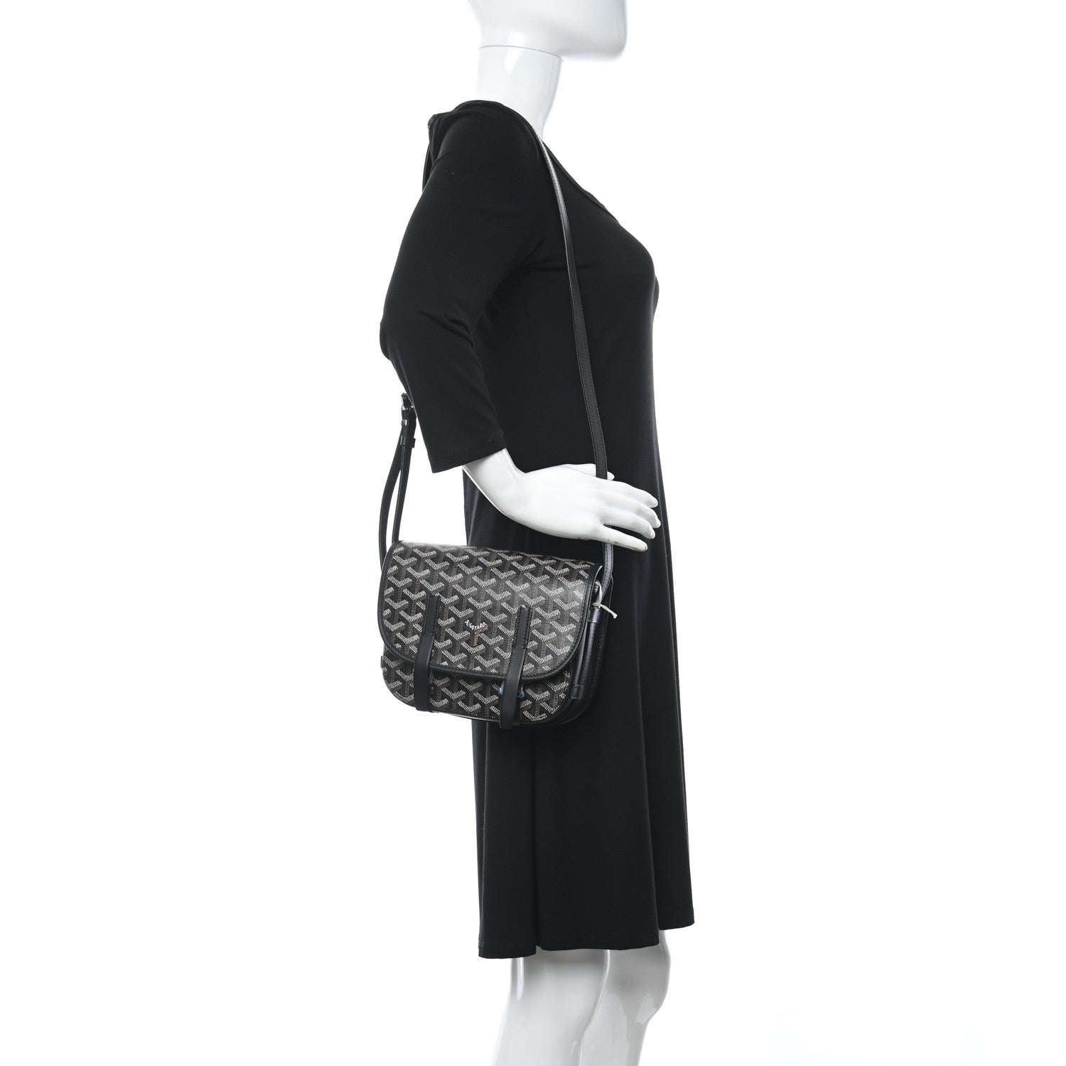 Goyard Goyardine Belvedere PM Messenger Bag Black 3 of 5
