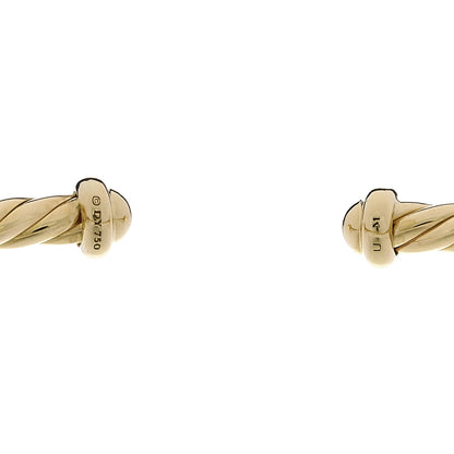 David Yurman 18K Yellow Gold Diamond 2.6mm Micro Cablespira Flex X Bracelet 3 of 3