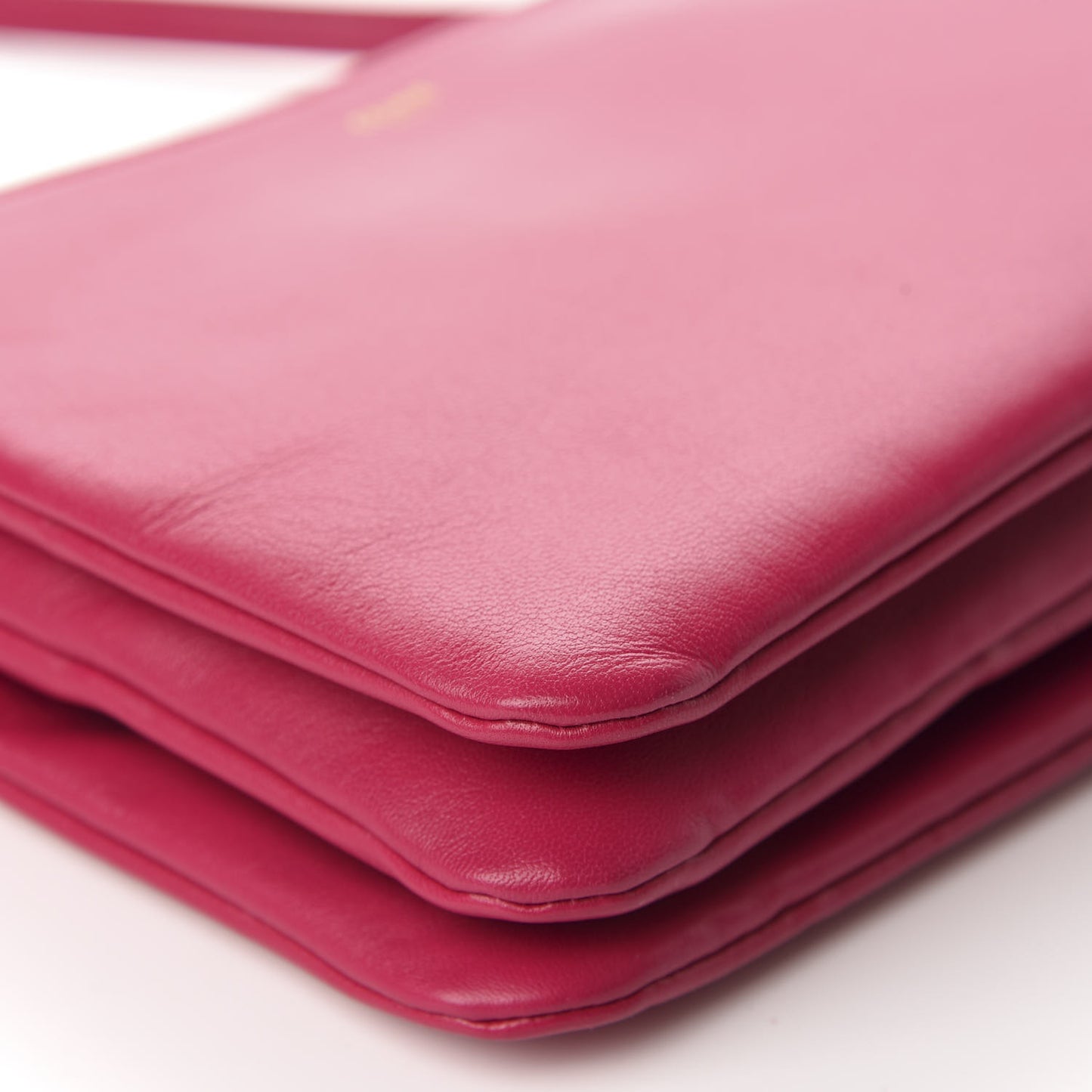 Lambskin Small Trio Crossbody Bag Fuchsia