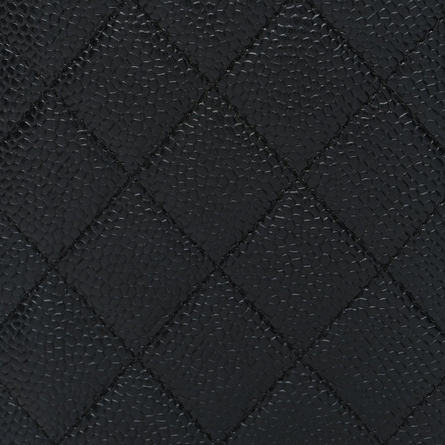 Caviar Quilted Medium Agenda Cover Black