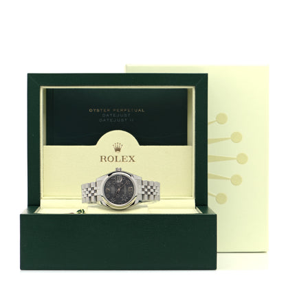 Rolex Stainless Steel 31mm Oyster Perpetual Datejust Watch Rhodium Flowers 178240 5 of 5