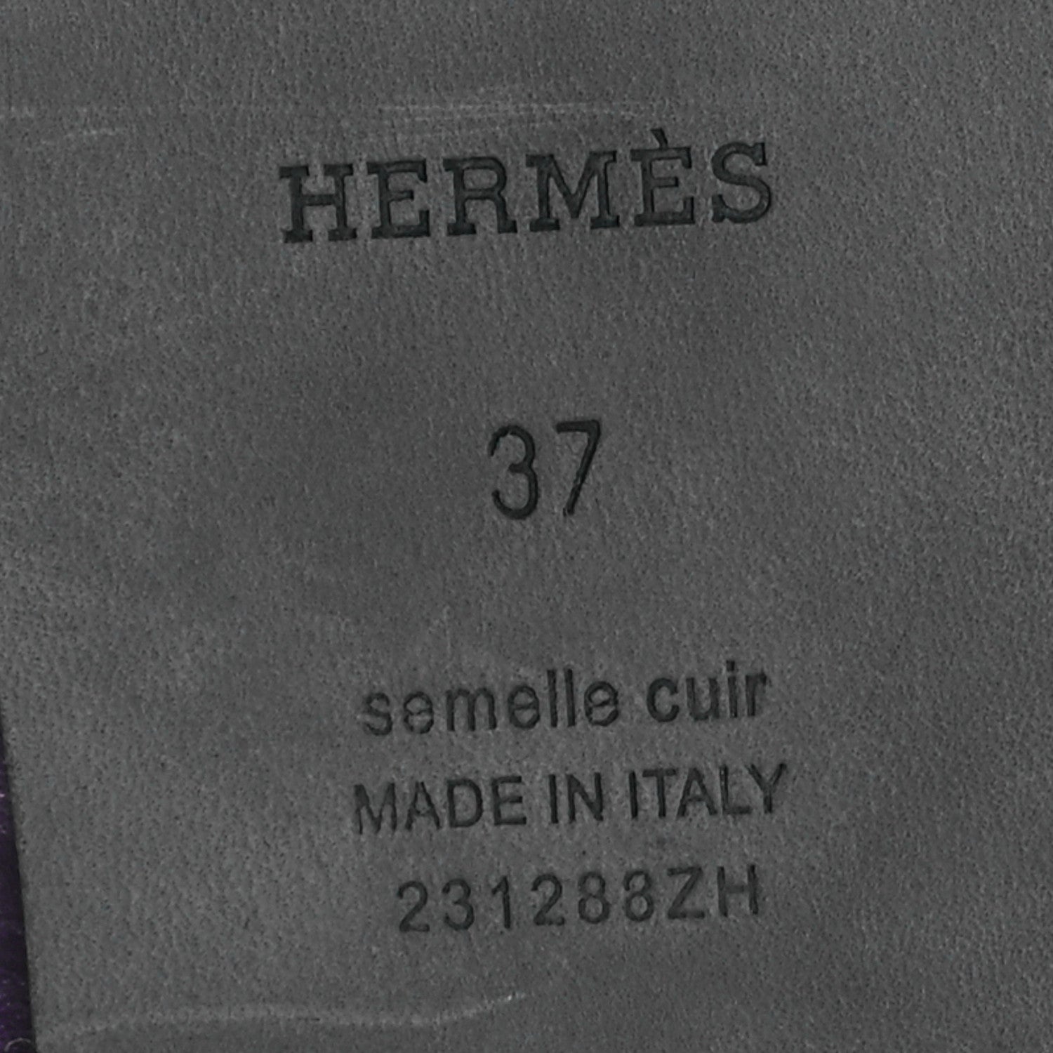 Hermes Woolskin Oran Sandals 37 Violet Fonce 7 of 8