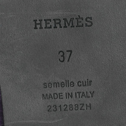 Hermes Woolskin Oran Sandals 37 Violet Fonce 7 of 8