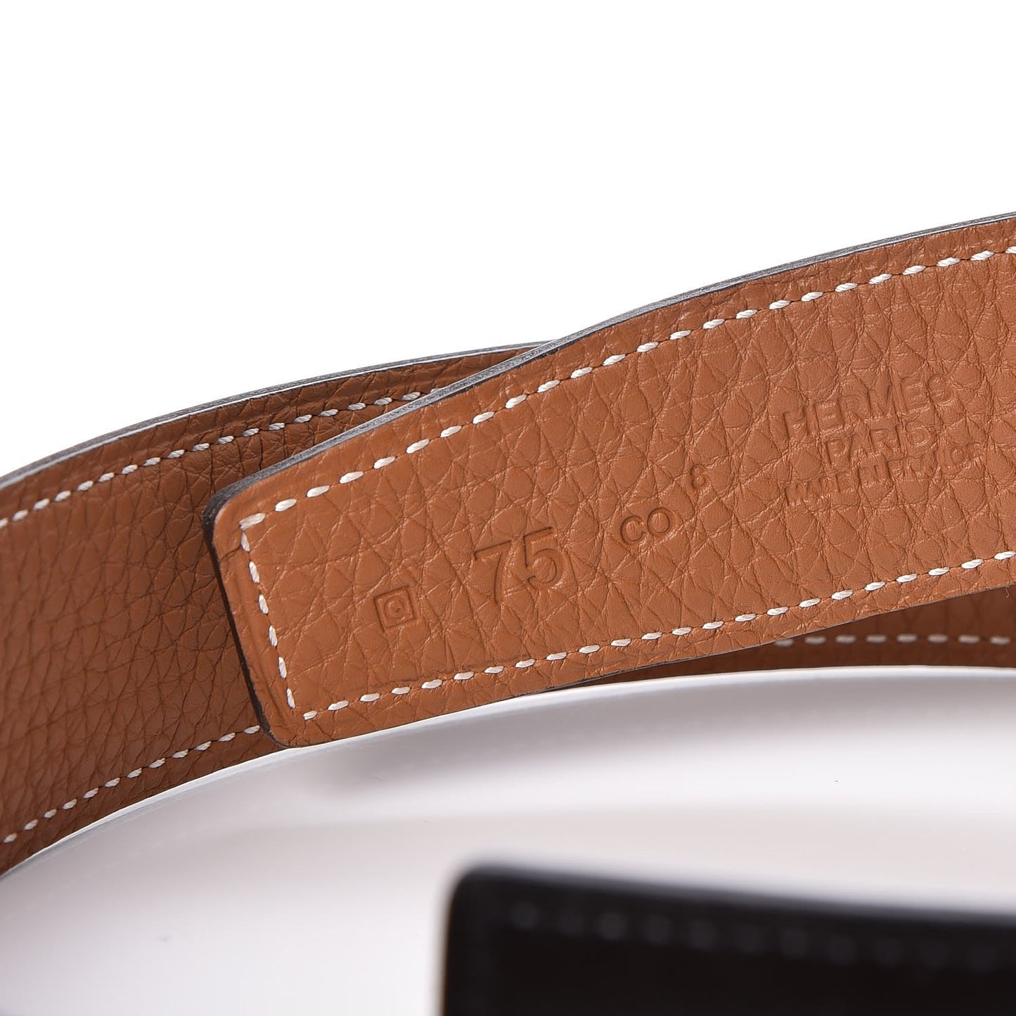 Box Togo 32mm Belt Strap 75 Black Gold