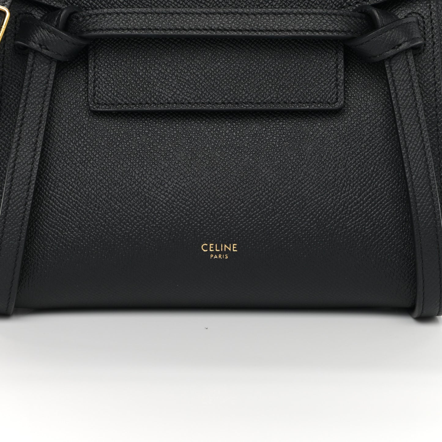 Grained Calfskin Nano Belt Bag Black