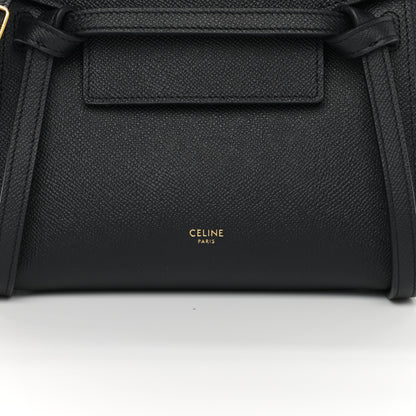 Celine Grained Calfskin Nano Belt Bag Black 5 of 9