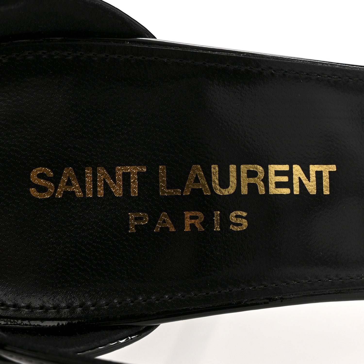 Saint Laurent Patent Cassandra 100 Sandals 38.5 Black 7 of 10