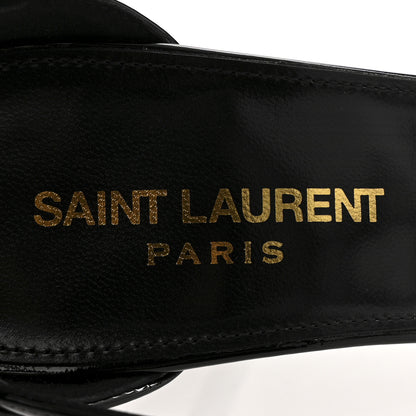 Saint Laurent Patent Cassandra 100 Sandals 38.5 Black 7 of 10